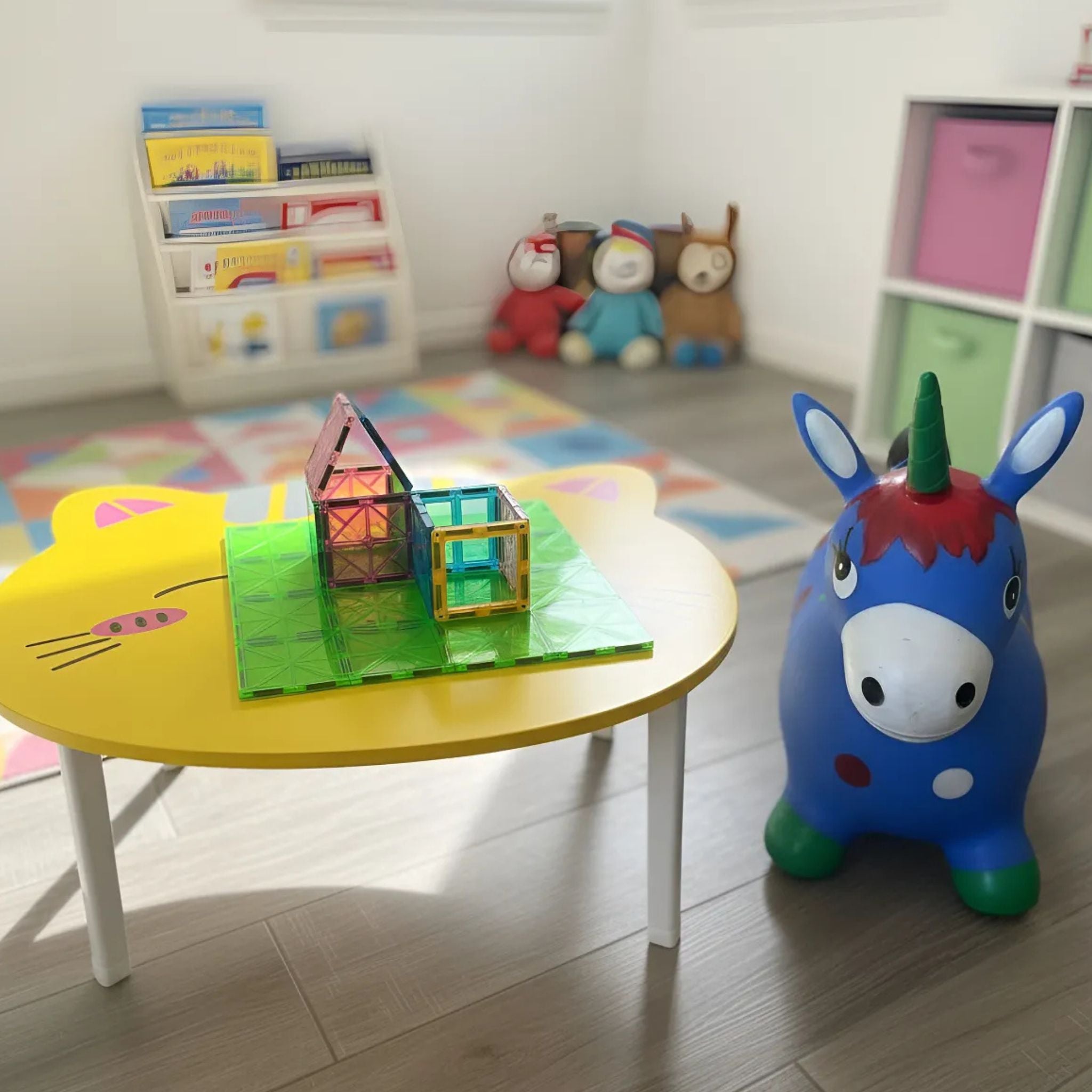 Mesa Plegable de Actividades y Juegos Bebés Gato Amarillo