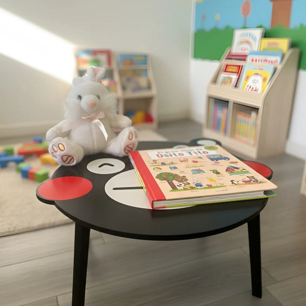 Mesa Plegable de Actividades y Juegos Bebés Oso Negro
