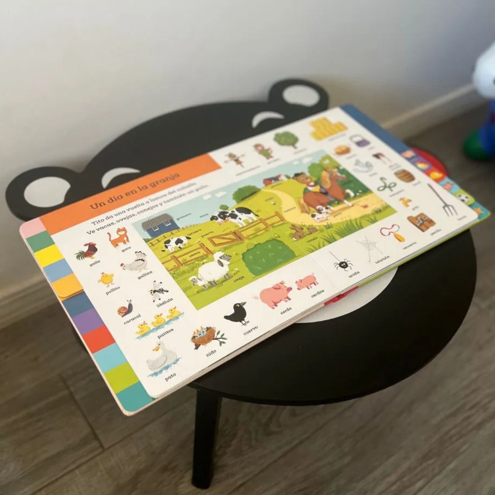 Mesa Plegable de Actividades y Juegos Bebés Oso Negro