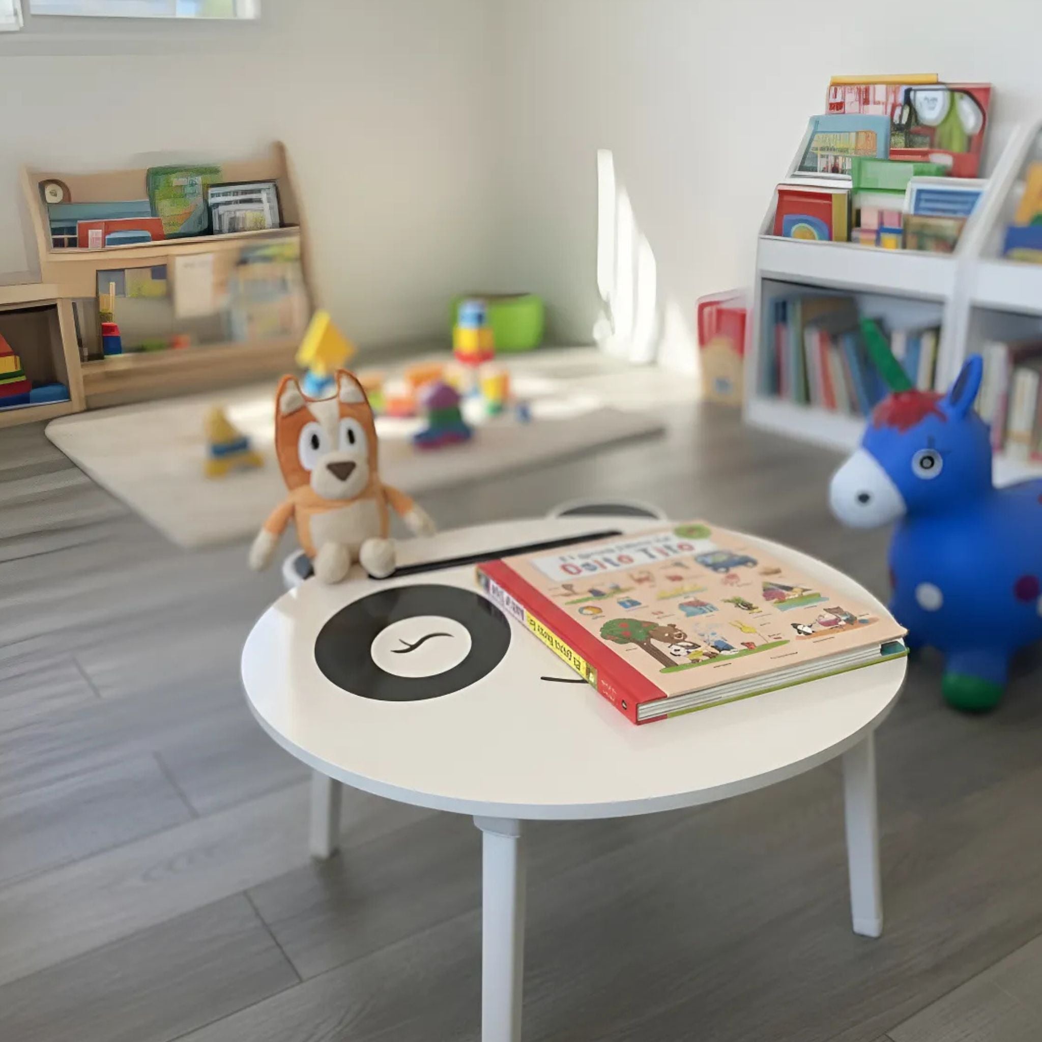 Mesa Plegable de Actividades y Juegos Bebés Oso Panda