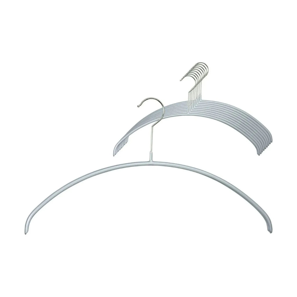 Set 10 Colgadores de Ropa Economic 36 cm, Silver.