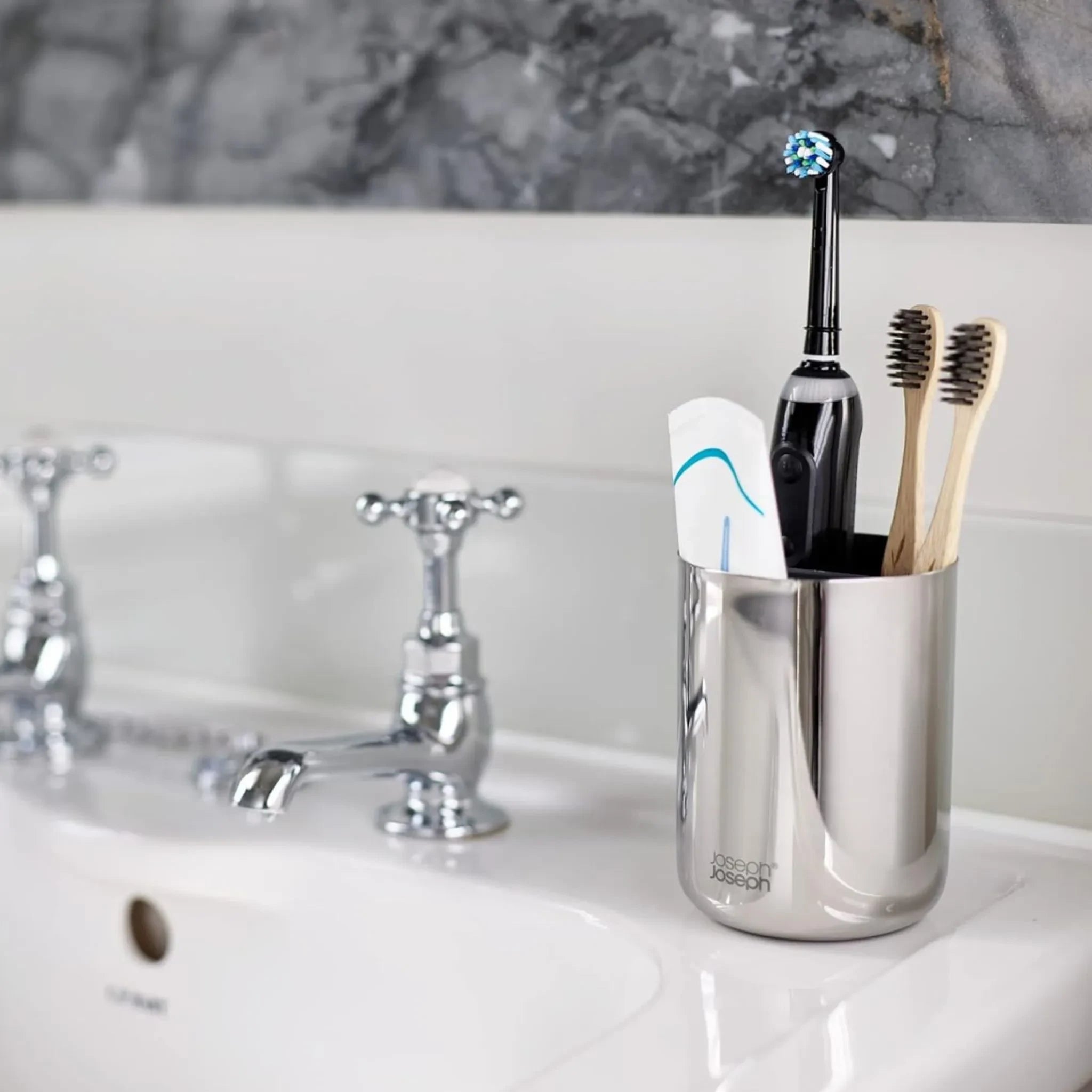 Porta Cepillo de Dientes Acero Inoxidable