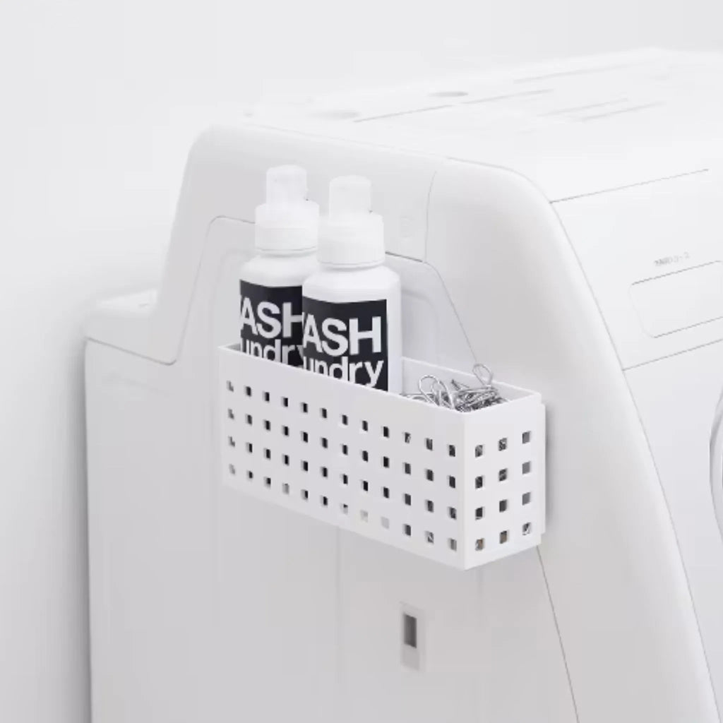 Canasto Magnético Largo para Lavadora y Refrigerador Blanco