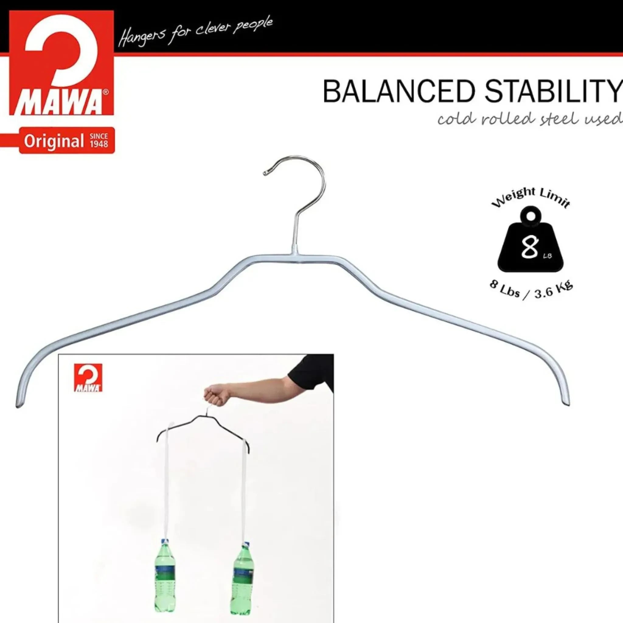 Set De 10 Colgadores Para Ropa Silhouette 36F