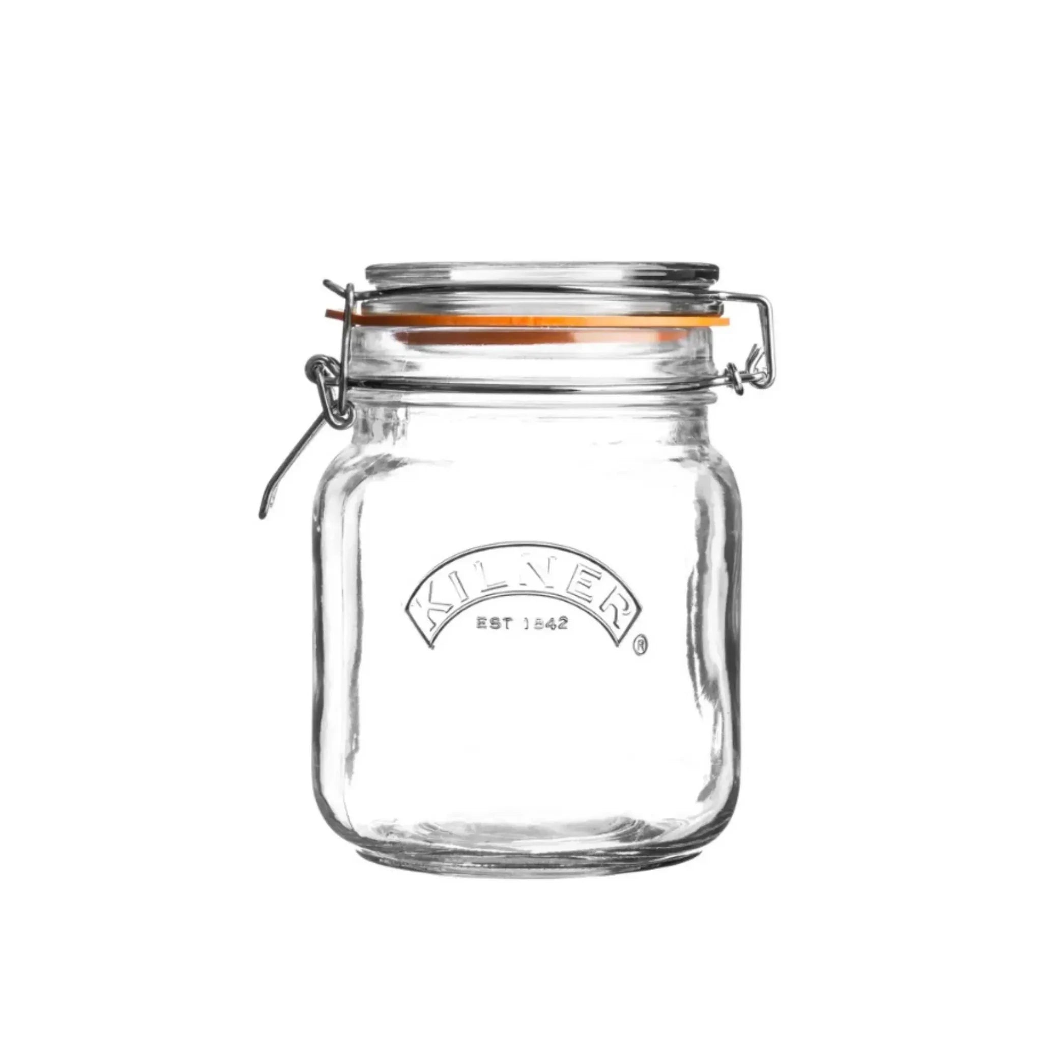 Frasco Cuadrado con Ciete Clip 1 Litro.